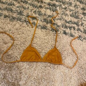 Mustard Yellow Triangle Bikini Top